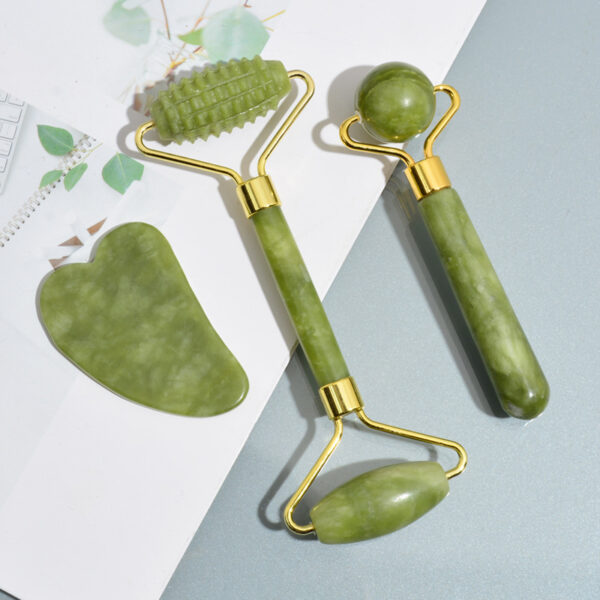 Massage Roller With Three Sets Of Facial Jade Massager - Image 4