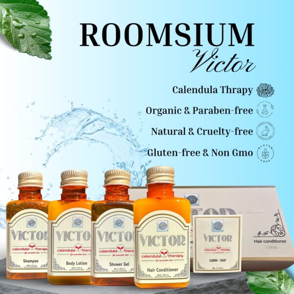 Roomsium Victor, Goji Berry Scented, Travel Size Toiletries Set For Hosts, Homes, Hotels, SPAs, Gift Shops - Image 8