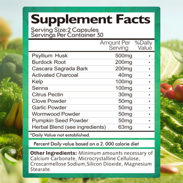 BSYS 7 Day Colon Cleanse & Detox Formula 60's - Image 6
