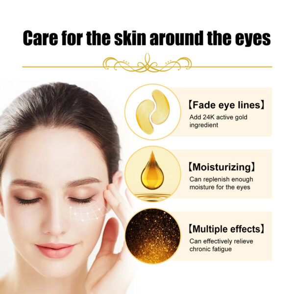 EELHOE Collagen Gold Eye Mask Moisturizing Care, Firming Eye Lines, Eye Patches, Staying Up Late, Dark Circles, Eye Bags - Image 4
