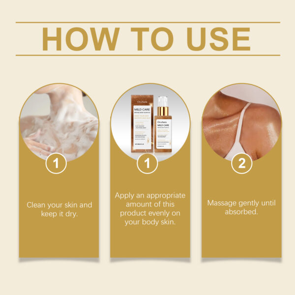 OceAura Bronze Body Glitter Oil Glitter Bronzer Rose Gold Highlighter Waterproof Moisturizing Massage - Image 2