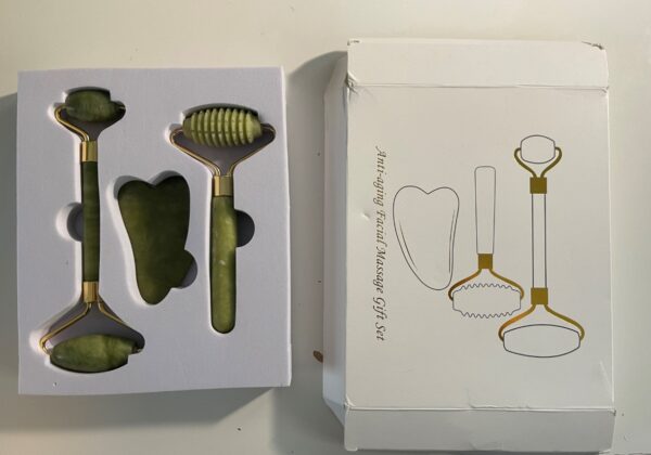 Massage Roller With Three Sets Of Facial Jade Massager - Image 2