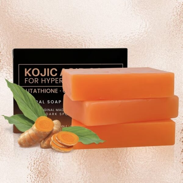 Organic Turmeric Soap Bar For Face, Kojic Acid Soap For Hyperpigmentation, Premium Japanese Formulated Kojic Soap Enriched With Vitamin C, Retinol, Collagen - Image 7
