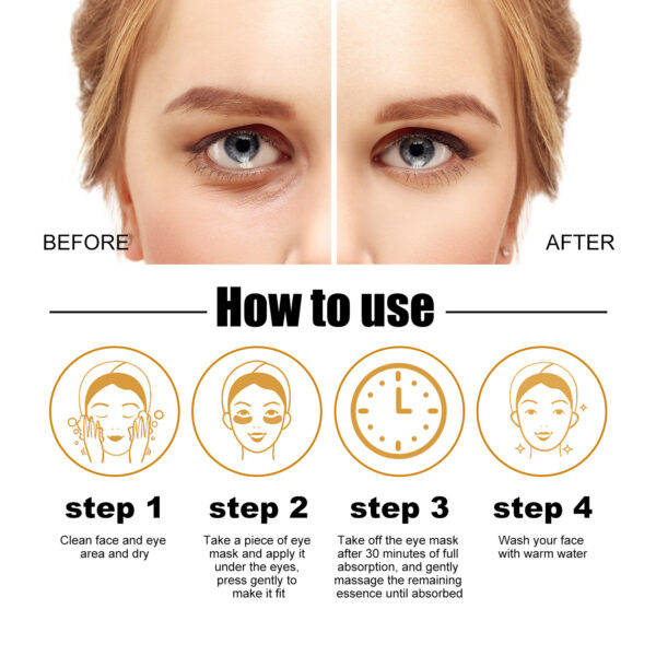 EELHOE Collagen Gold Eye Mask Moisturizing Care, Firming Eye Lines, Eye Patches, Staying Up Late, Dark Circles, Eye Bags - Image 5