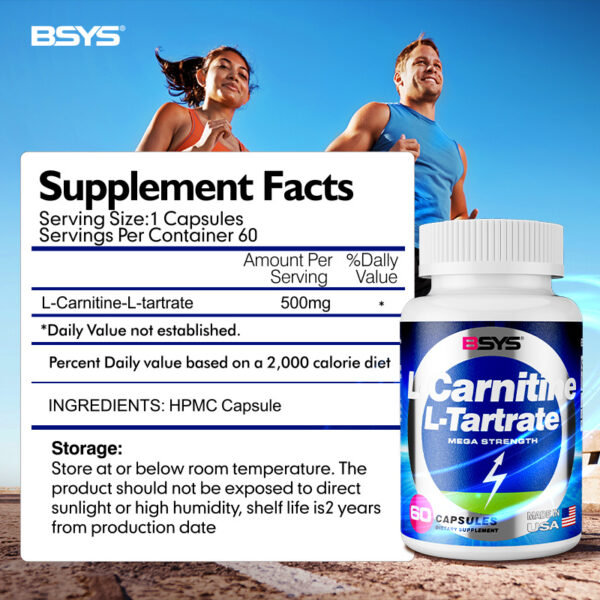 BSYS L-Carnitine L-Tartrate 60's - Image 5